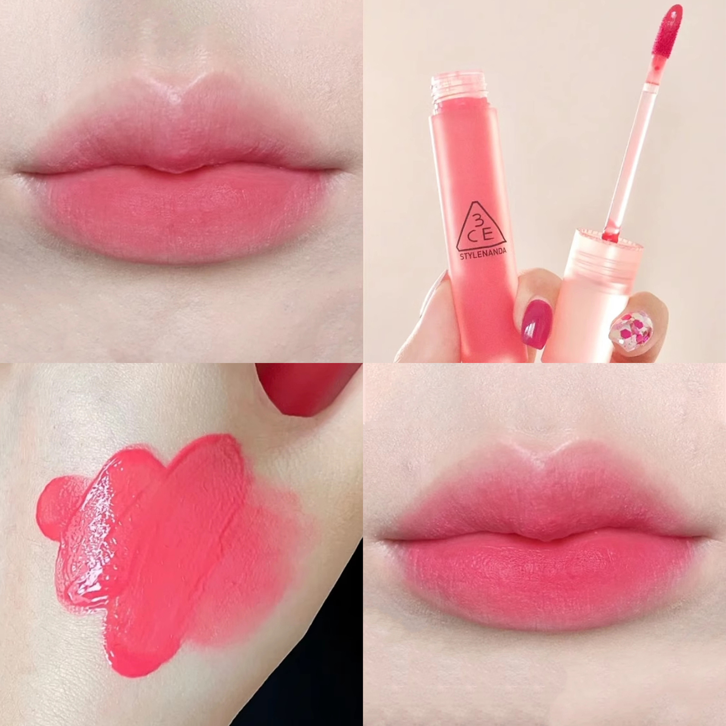 3CE水雾唇釉FIRST LETTER粉色情书丝绒哑光唇露元气蜜桃粉显白嫩