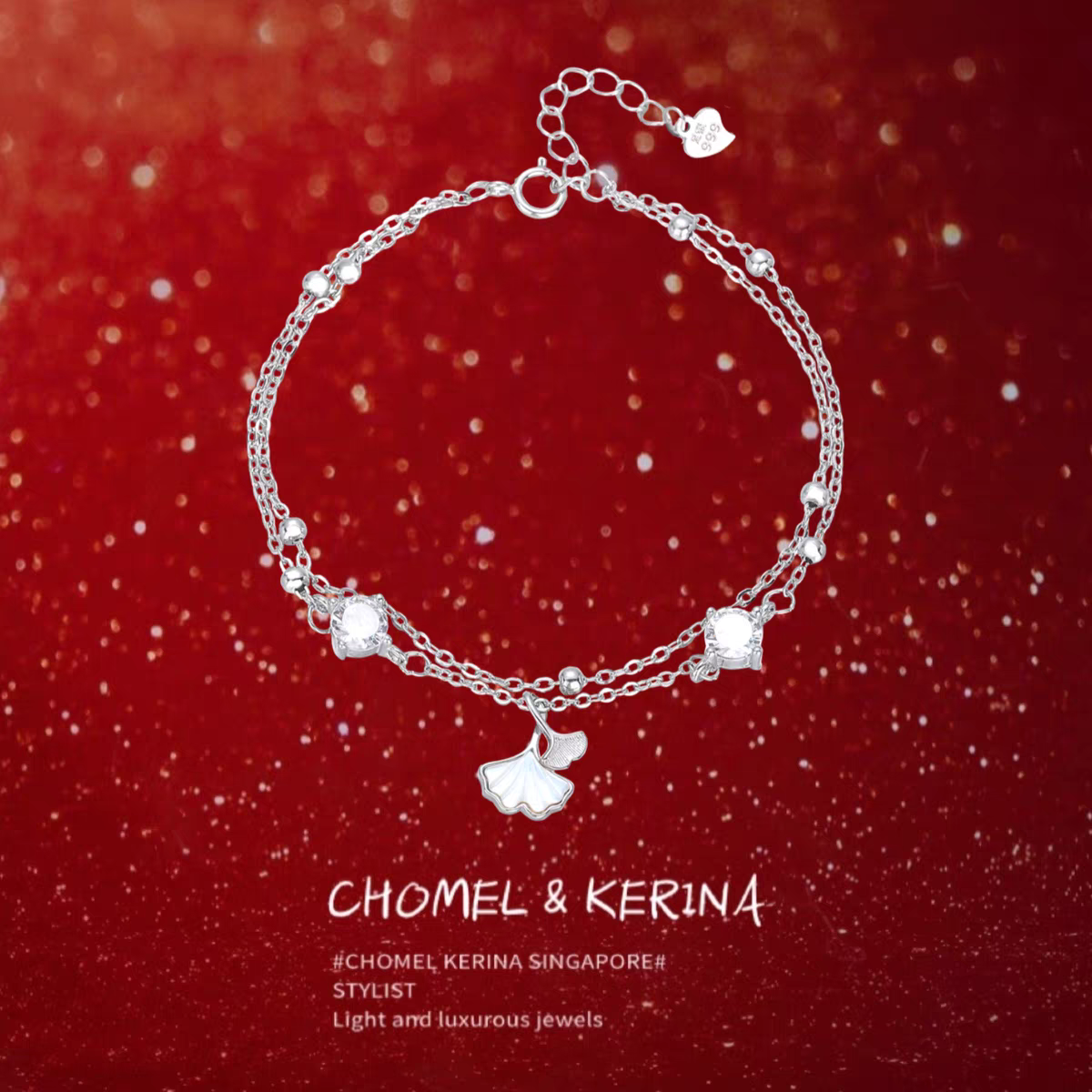 足银s999小杏运双层高级设计感手链轻奢小众精致闺蜜生日礼物