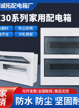 诚拓PZ30强电箱回路暗装梅兰箱家用美观照明配电箱漏电空气开关盒