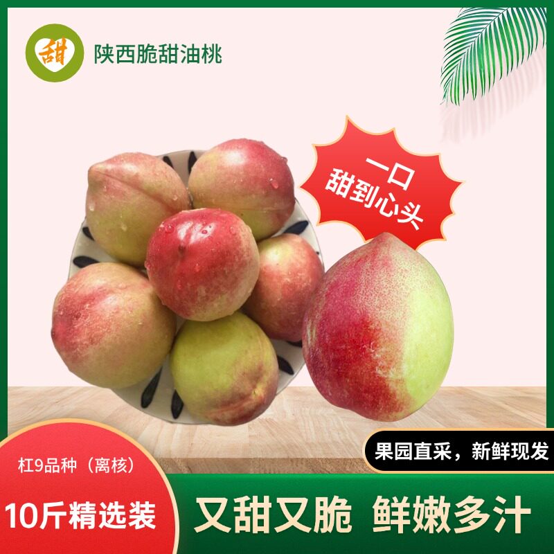 新鲜杠9脆甜油桃当季鲜果新鲜直发果园现摘孕妈儿童水果