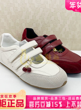 正品莎莎苏2026春款平底魔术贴玛丽珍休闲运动芭蕾舞鞋ZA65301-43