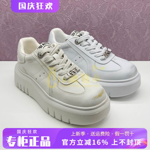 正品Kiss Kitty女鞋2025春新款系带休闲带小白鞋板鞋SA65134-61