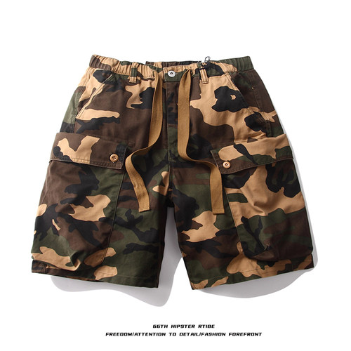 夏季短裤vintage重磅水洗工装裤