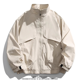 25SS日系复古户外三防多口袋夹克男女山系宽松休闲百搭冲锋衣外套