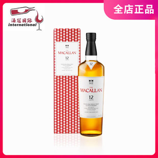 THE MACALLAN麦卡伦 12年双雪莉桶 单一麦芽苏格兰威士忌 700ml