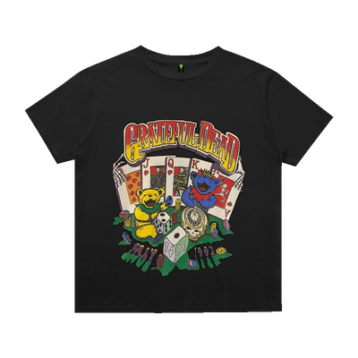美潮复古Grateful Dead经典摇滚乐队周边丧系小熊印花短袖t恤宽松