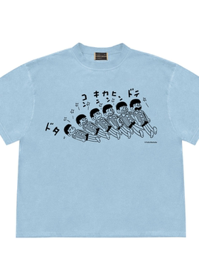 哆啦A梦漫画tee创意简笔线条画插画图案cropped top趣味短袖T恤