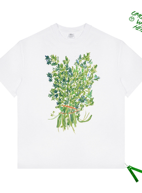好物推荐！宽松oversize宽松百搭手绘创意印花ins情侣款短袖T恤