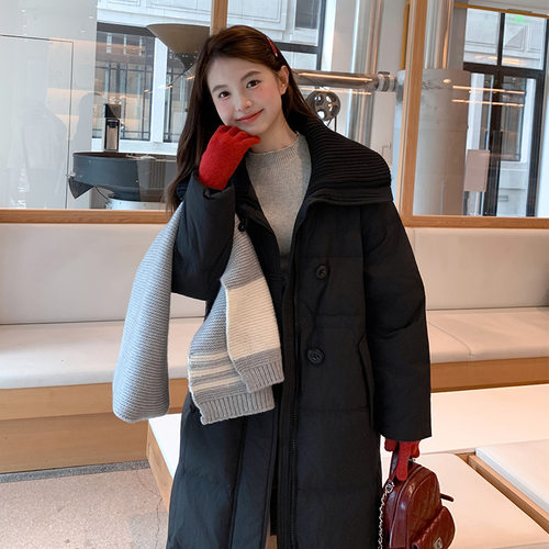 加肥加大码羽绒服女装200斤胖mm显瘦长款连帽加厚大码羽绒外套女