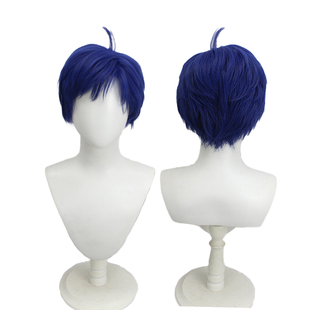 【烈火】女神异闻录 结城理玉米须造型深蓝色cosplay cos动漫假发