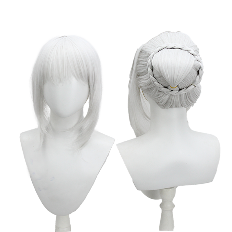 【烈火】Fate 吾王Zero Saber/阿尔托莉亚银灰色独立发包造型假发