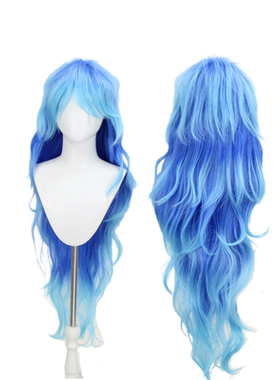 【烈火】扭曲仙境 ignihyde寮Idia大力士海格力斯宝蓝渐变cos假发