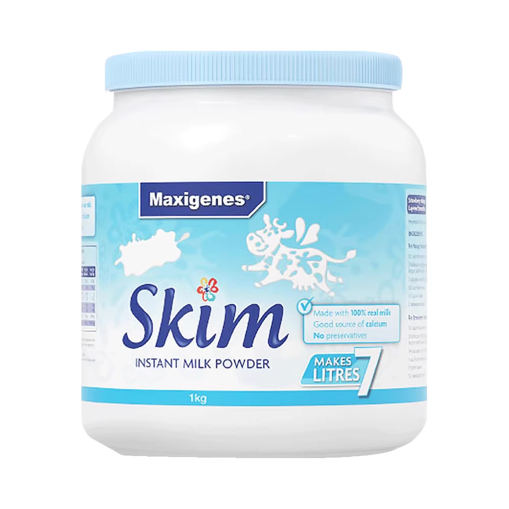 【全球购甄选】澳洲蓝胖子美可卓Maxigenes脱脂成人奶粉罐装1kg