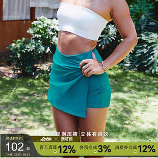 不规则裙裤 美式 防走光包臀短裙 新款 AlphaGym扭结休闲半身裙女夏季