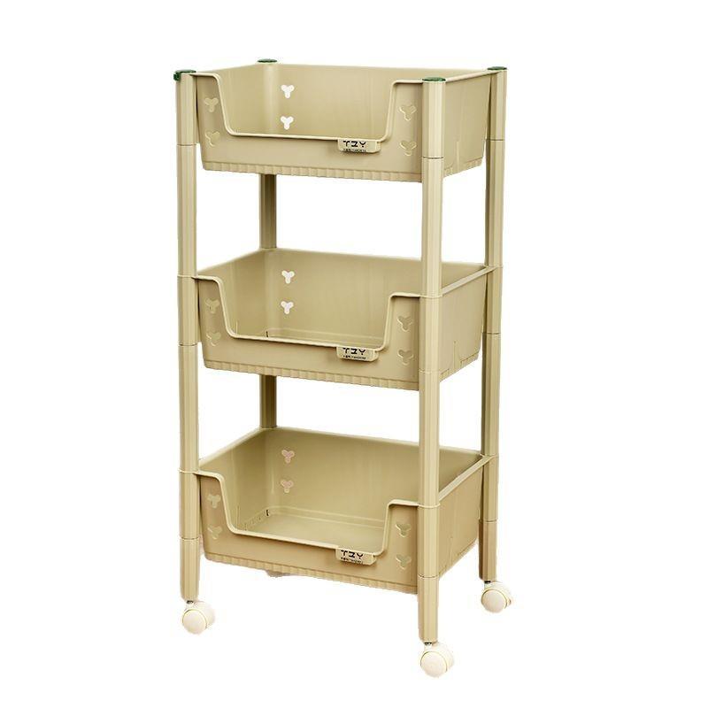 塑IWE料带轮书零食收地架落桌边放包桌下纳可移动小推车置物架多