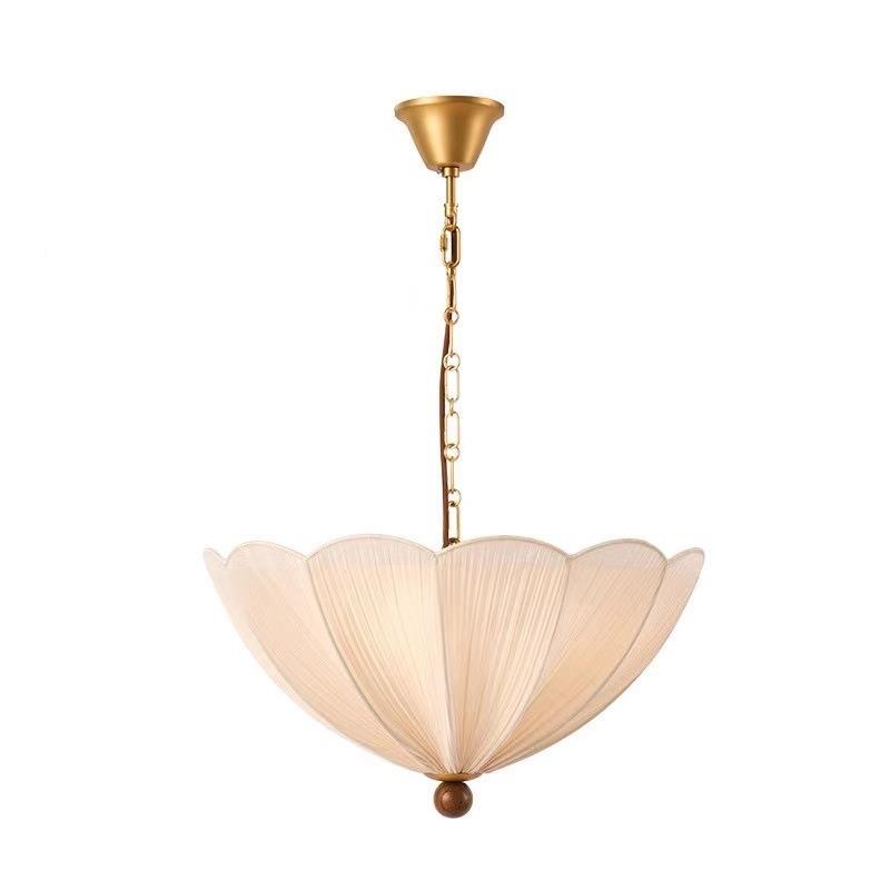 级法827式奶油花瓣中古风卧室厅灯灯具高感餐厅氛围主灯客具布艺