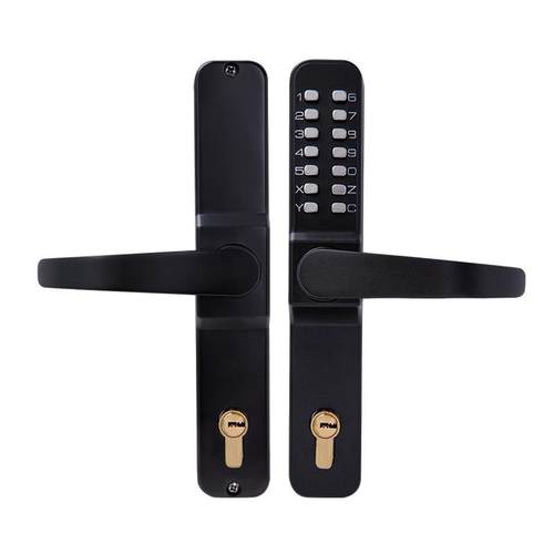 机械密码锁大门户外庭院铁艺门花园别墅铝艺门防水防火双面密码锁