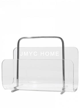 高级意式简约样板房间书房软装办公室客厅电视柜书架杂志收纳摆件