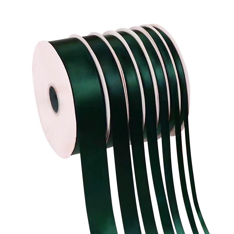 0.35C-M宽丝墨绿带色涤纶带圣诞用品NDW缎带礼品带包装彩装饰织布