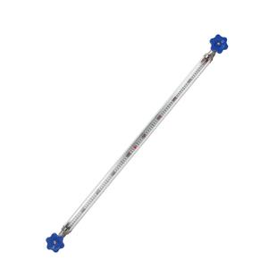 水箱液位计圆护套不锈钢丝扣板式液位计刻度板考克玻璃管液位计