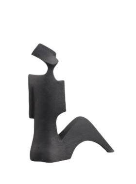 欧式创意简约黑色铸铁抽象人物摆件办公室客厅餐厅卧室家居装饰品