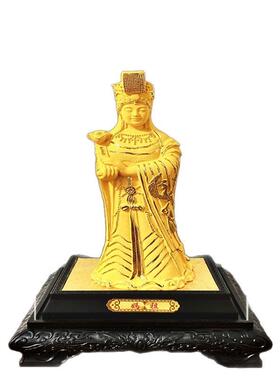 绒沙金妈祖工艺品家居风水摆件湄洲妈祖像天后娘娘神像厂家直销