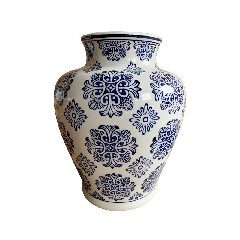 可博插花陶瓷复青花瓷古花瓶插花仿QDE古中式厅办公室古架装客饰