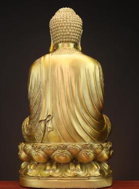 铜释迦摩尼铜阿弥陀佛大日如来佛祖铜像摆件莲花佛释迦佛