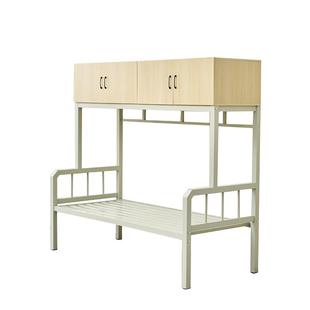 上床下柜组合床铁架床高架床上柜下床成人公寓床员工宿舍床钢木