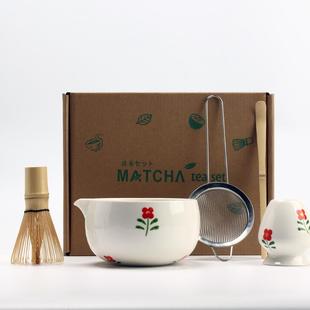 可来图打样手绘茶筅套装宋代点茶器抹茶工具刷子竹制茶碗茶道配件