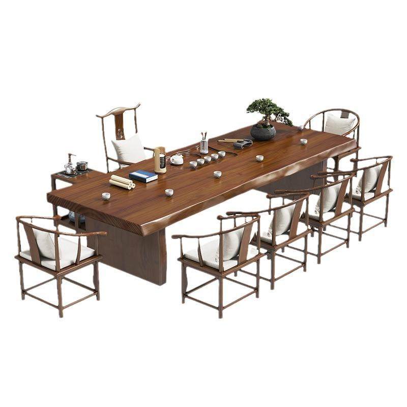 茶桌实木全套办公室禅意大板茶台家用客厅泡茶桌椅组合茶几,商业/办公家具,茶台/茶桌,淘宝优惠券,粉丝福利购,淘宝优惠卷