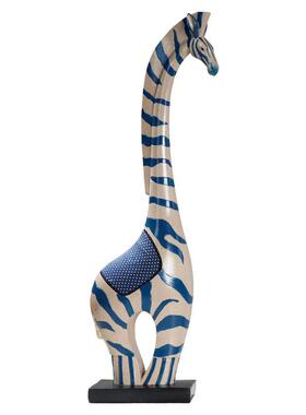 北欧布艺动物摆件仿青花瓷象猫马鹿树脂工艺品家居玄关装饰品