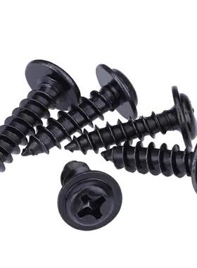 黑色PWA盘头带垫自攻螺丝电脑螺丝钉十字圆头自攻螺钉M1/M2/M3/M4