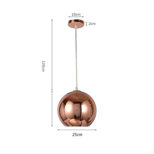 圆球玫瑰金古铜色玻璃吊灯餐厅客厅卧室吧台咖啡厅样板间展厅灯具