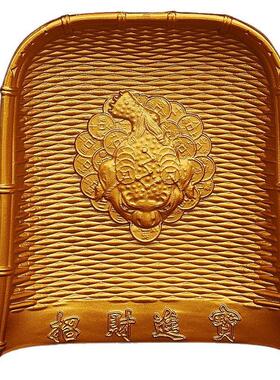 金簸箕米筛五谷丰登金属工艺品摆件乔迁客厅装饰品黄铜簸箕