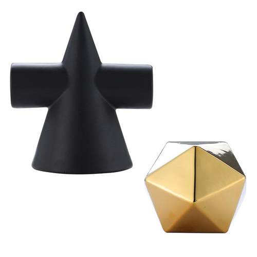 创意北欧陶瓷几何客厅玄关桌面摆件现代家居饰品样板间软装工艺品