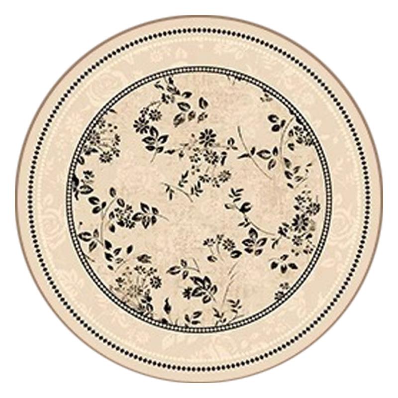 qr19525圆形地客厅感法级式毯中古风新款卧室床边毯衣帽间化高妆