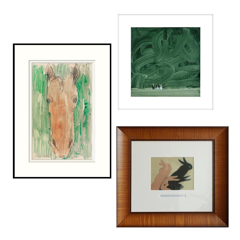 QB202410自古然与装奇趣法式众客厅饰画高小级感中风玄关书房组合