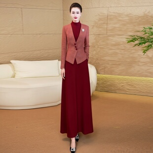 假两件气质连衣裙2025秋冬新款 裙子加厚显瘦长裙52 出席重要场合