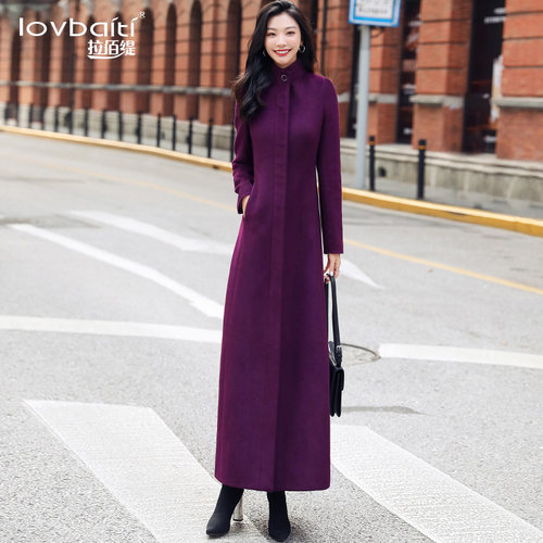 紫色复古港风修身收腰女士外套