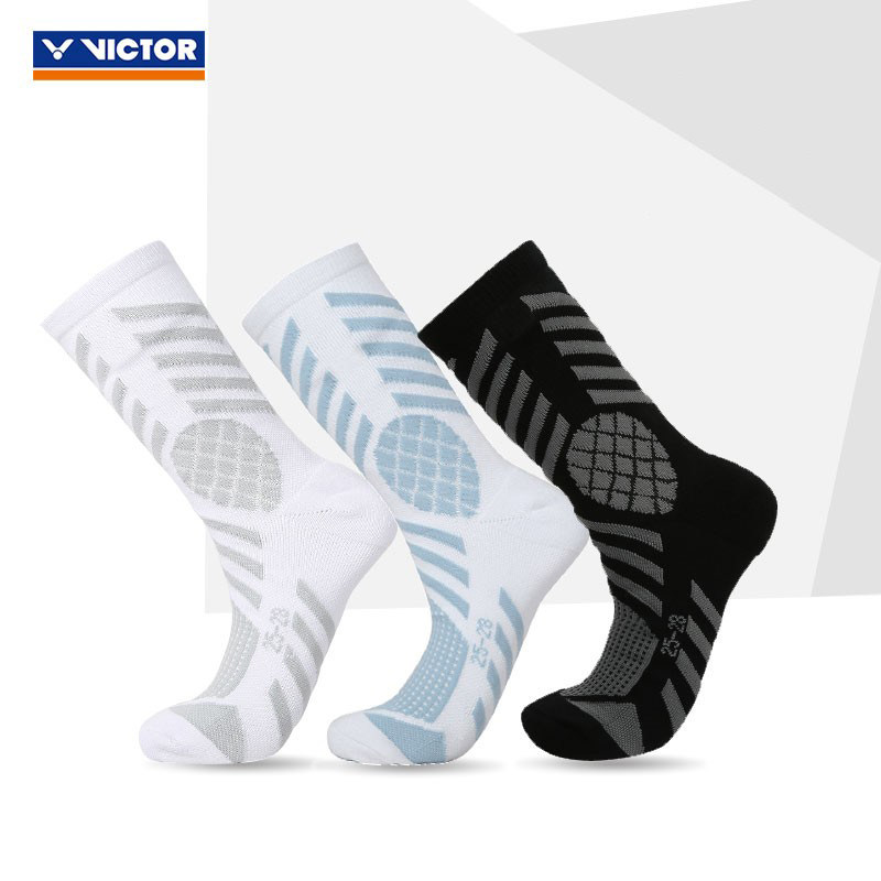 威克多VICTOR胜利SK169专业羽毛球袜子男款运动加厚毛巾底高长筒