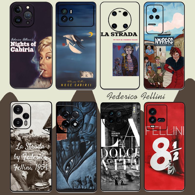 费里尼经典复古电影手机壳浮雕