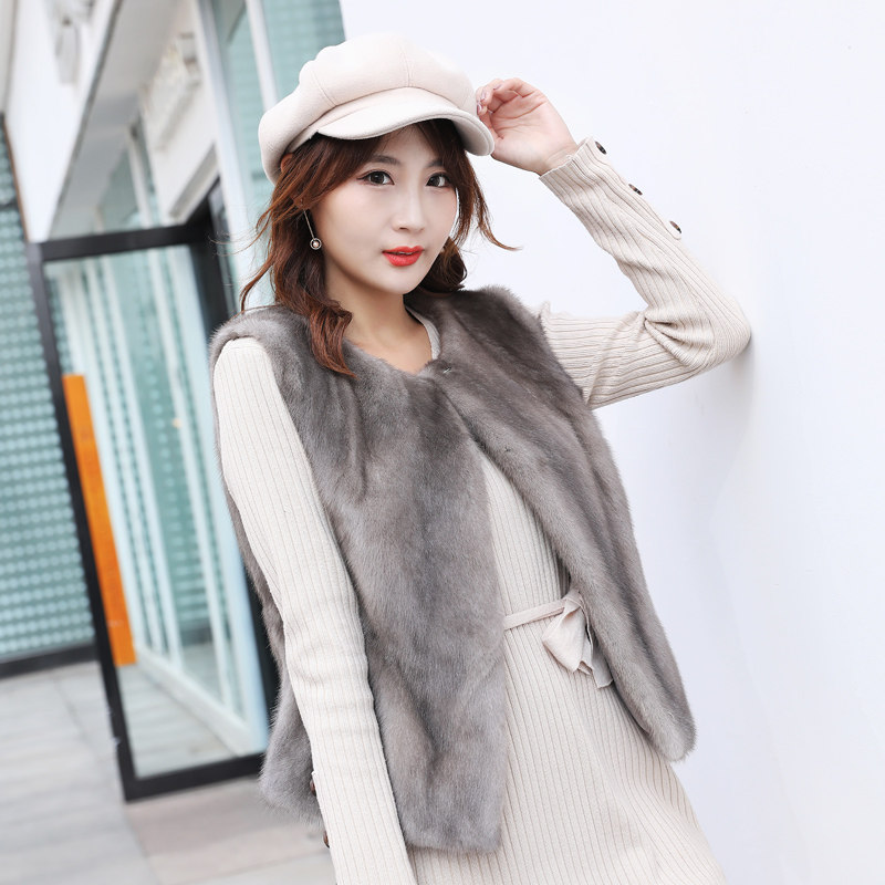 2019新款进口整貂马甲背心短款 皮草女装外套水貂皮大衣时尚显瘦|ruв категории Женская одежда, мех - от Buy2taobao.com для оказания профессиональной услуги покупки агента Taobao