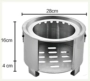 Bếp thép không gỉ bếp ngoài trời bếp lò dã ngoại cung cấp củi bếp củi bếp gas di động - Bếp lò / bộ đồ ăn / đồ nướng dã ngoại bếp dã ngoại đa nhiên liệu