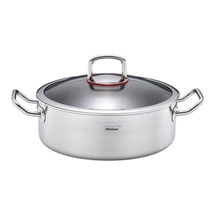 Momscook慕厨304不锈钢汤锅家用大容量炖锅煲汤锅火锅26cm五层钢