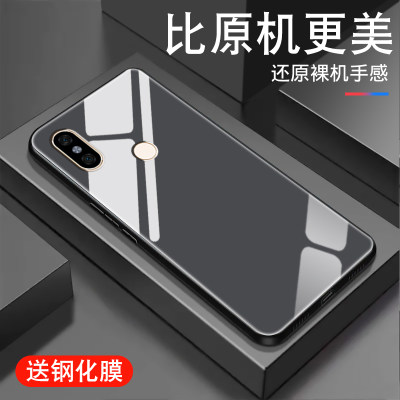 简约纯色适用小米8手机壳MI8青春版新款xiaomi6镜面玻璃5x潮牌5s男防摔探索版保护高级时尚套个性全包薄外壳