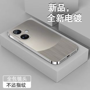 适用OPPOK11手机壳男K11x新款 创意金属拼接保护手机套 0pp0电镀银5g潮牌全包镜头硅胶防摔高级感简约小众个性