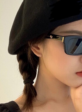 新款196联名jennie同款墨镜复古韩版镜腿镂空圆脸网红太阳眼镜潮