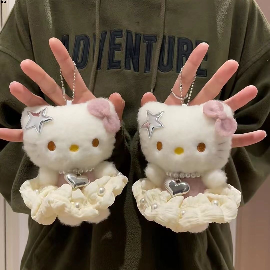 可爱猫咪公仔潮酷玩偶奶萌毛绒ins挂饰凯蒂挂件钥匙扣的玩具包包