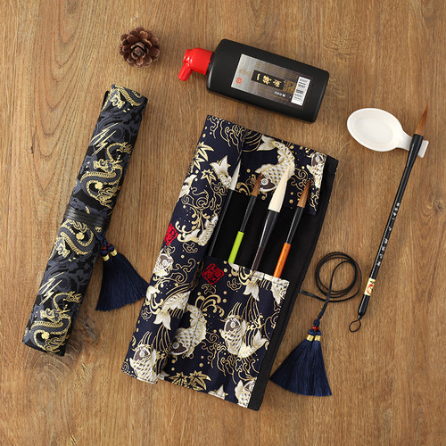 毛笔专用笔帘书法国画收纳毛笔袋